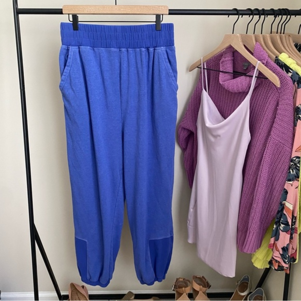Free People Blue Track Pants